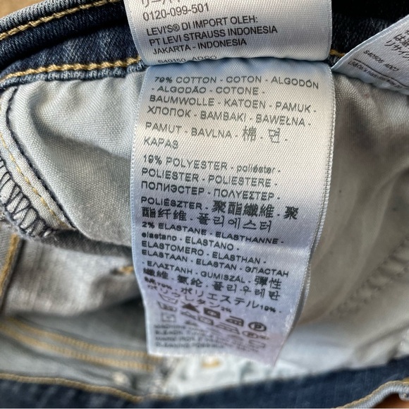 Levi's Classic Bermuda Women's Shorts Dark Wash Denim long shorts jorts sz 30 - Picture 16 of 16